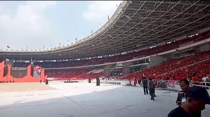Stadion Utama GBK Jadi Merah, Puluhan Ribu Simpatisan dan Kader PDIP Hadiri Puncak Bulan Bung Karno