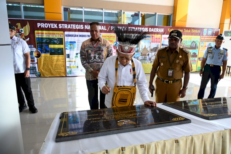 Kunjungi Teluk Bintuni, Wapres Resmikan Sejumlah Fasilitas Umum Hingga Groundbreaking Kawasan Industri