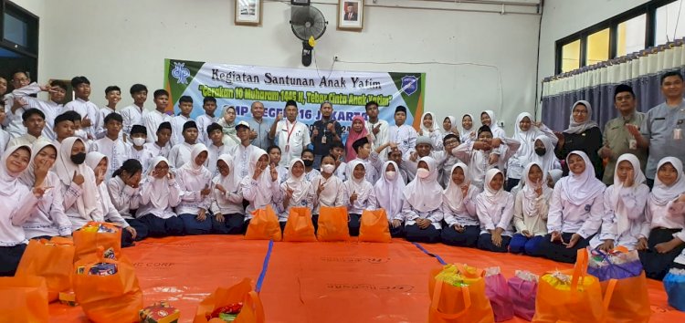 Sambut 10 Muharam 1445 H, SMPN 16 Jakarta Adakan Santunan Anak Yatim
