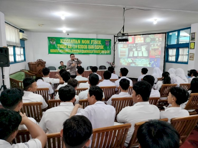 Program Non Fisik TMMD ke-118 Kota Depok, Selenggarakan Penyuluhan Bahaya Narkoba