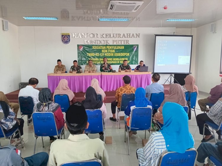 TMMD KE-121 Kodim 0508/Depok Kegiatan Non Fisik Sampaikan Cara Budidaya Ikan dan Cegah PKDRT