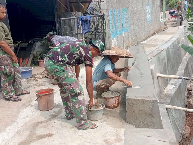 Giat Pengerjaan Turab di TMMD 121 Kodim Depok Mencapai 95 Persen
