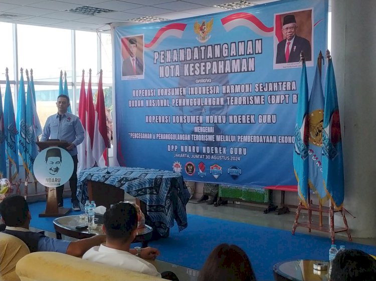 Ndaru Berbagi 1300 Paket Makan Gratis Kepada Masyarakat, Juga Melakukan Penandatangan MoU dengan Koperasi BNPT RI