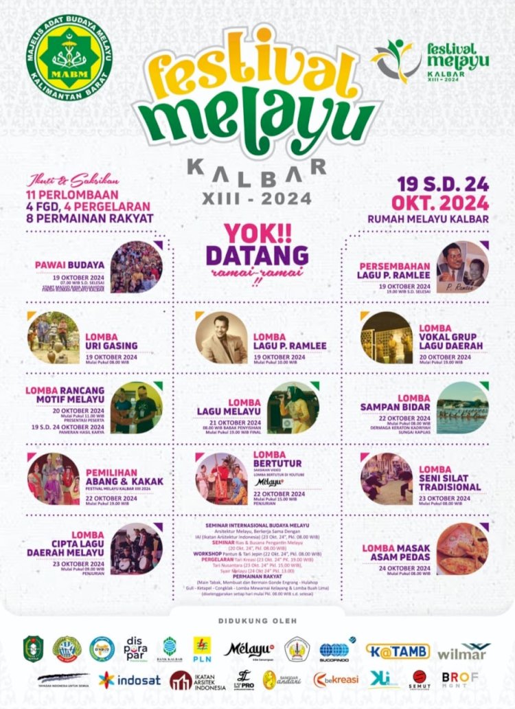 Festival Melayu XIII Akan Berlangsung Meriah