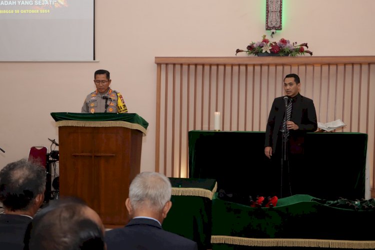 Minggu Kasih Polres Metro Jakarta Utara di Gereja HKBP Cilincing
