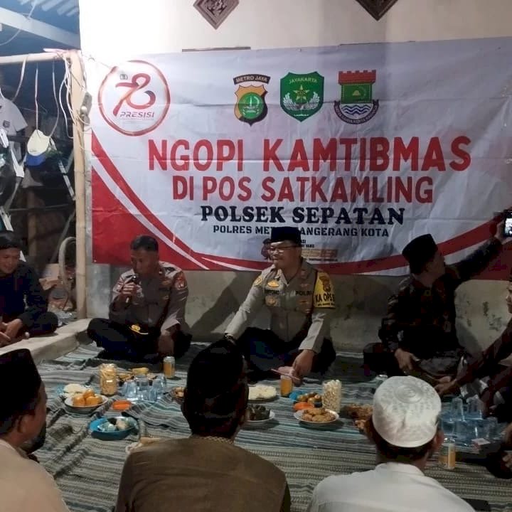 Polsek Sepatan Polres Metro Tangerang Kota Gelar Ngopi Kamtibmas dengan Masyarakat Ds. Mekar Jaya