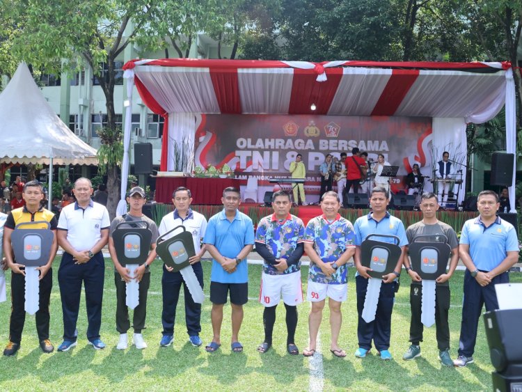 Perkokoh Sinergitas, Kodam Jaya Dan Polda Metro Jaya Gelar Olahraga Bersama