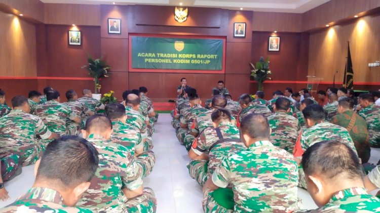 Dandim 0501/JP Pimpin Korp Raport Penerimaan Personel Baru