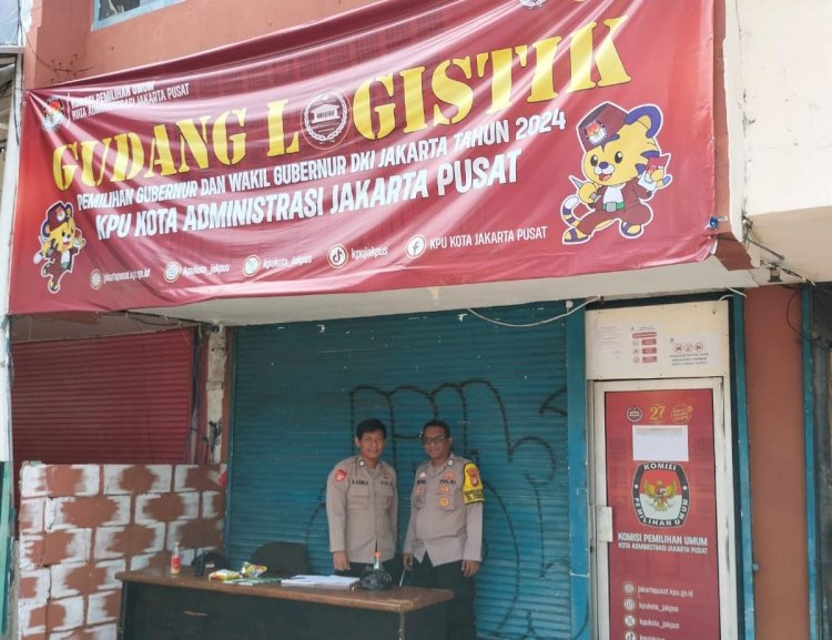 Polsek Kemayoran Pengamanan KPUD Menjaga Pilkada DKI Jakarta Aman dan Damai