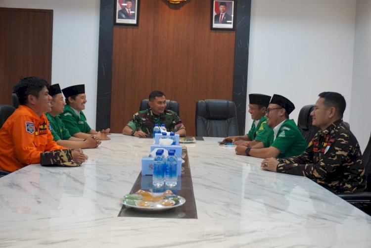 Pengurus GP Ansor Kota Depok Audiensi ke Kodim 0508/Depok