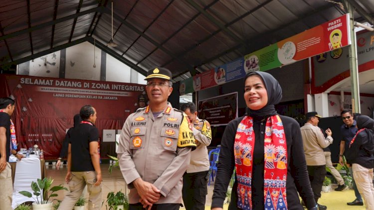 Polri amankan pemungutan suara di TPS Khusus Rutan Kelas 1 Pondok Bambu dan Lapas Perempuan kelas II A Jakarta
