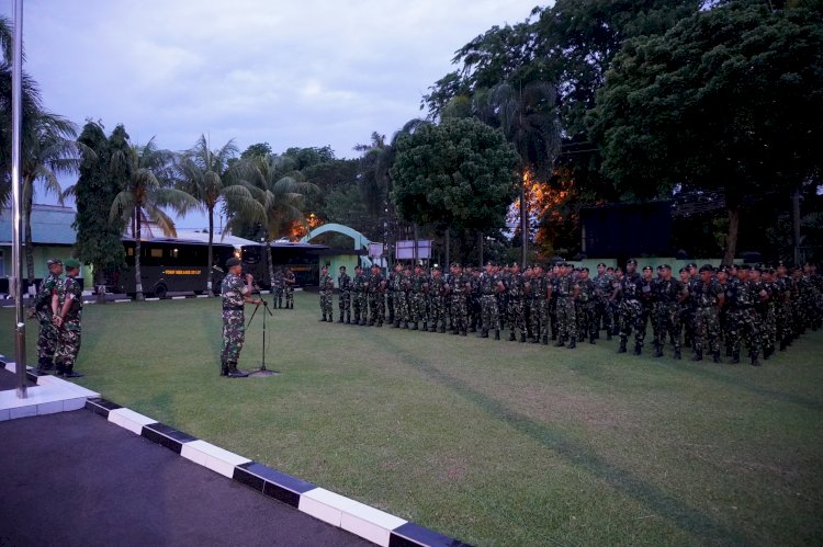 Dandim 0508/Depok Sampaikan Ucapan Terima Kasih kepada Pasukan BKO Yonif Mekanis 201/JY Saat Pengamanan Pilkada