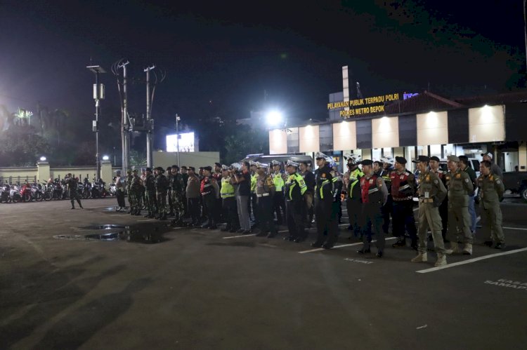 Ciptakan Rasa Aman, Polres Metro Depok Melaksanakan Apel Patroli Gabungan