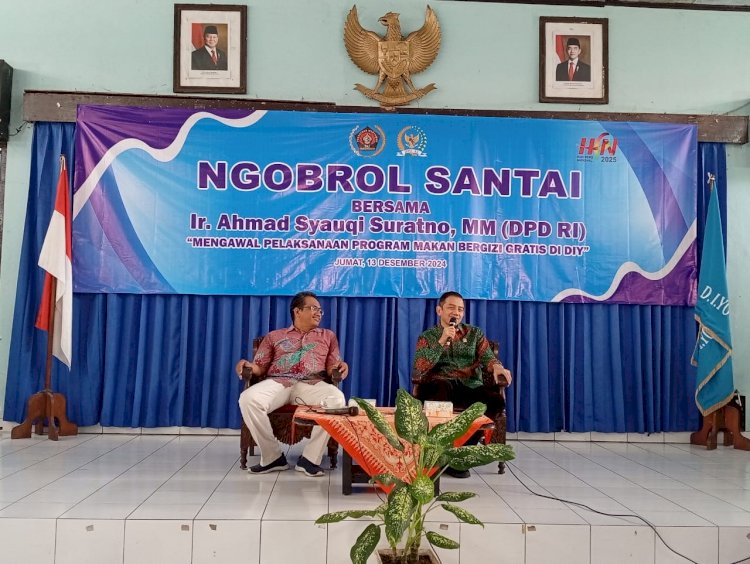 'Mengawal Pelaksanaan Program Makan Bergizi Gratis di DIY', Tema Obrolan Santai PWI DIY Dengan Senator Ahmad Syauqi Soeratno