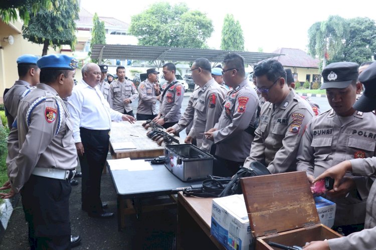 Antisipasi Penyalahgunaan Senjata Api, Polres Pekalongan Gelar Pemeriksaan Senpi