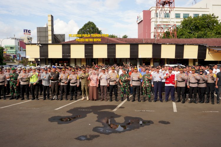 Dandim 0508/Depok, Kapolresta Apel Gabungan Antisipasi Perkembangan Situasi Malam Pergantian
