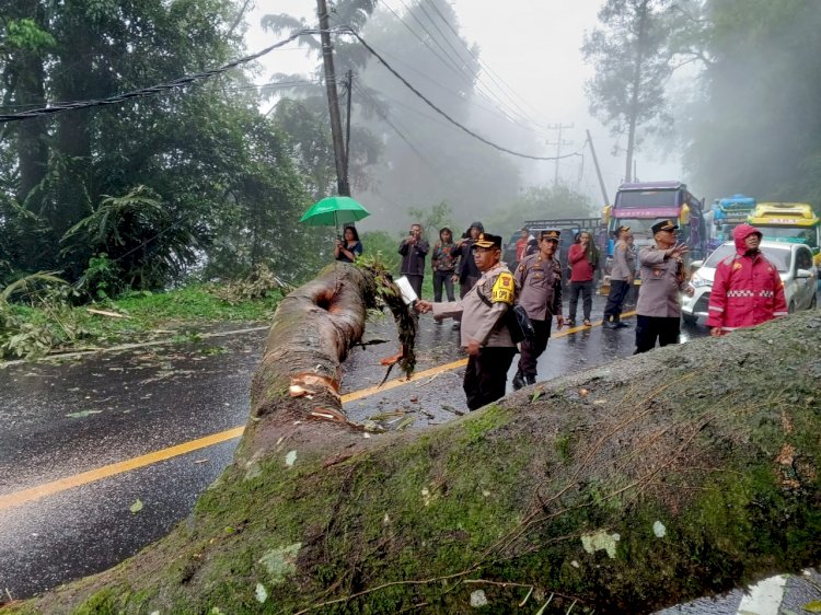 Akses Jalur Medan-Brastagi Terputus, TNI-Polri Bersinergi Lakukan Evakuasi
