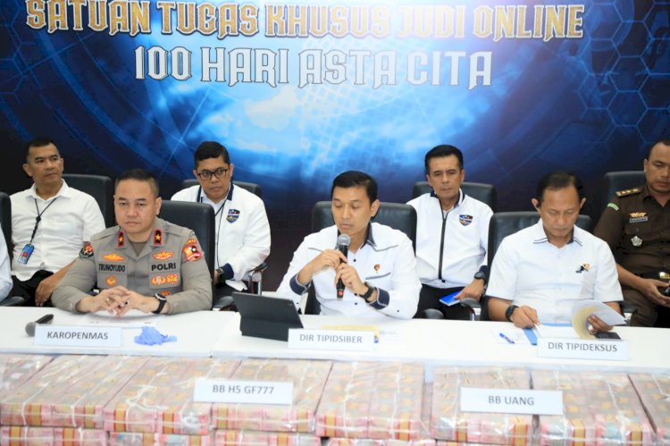 Polri Ungkap Tiga Kasus Besar Judi Online Sita Aset Rp61 Miliar