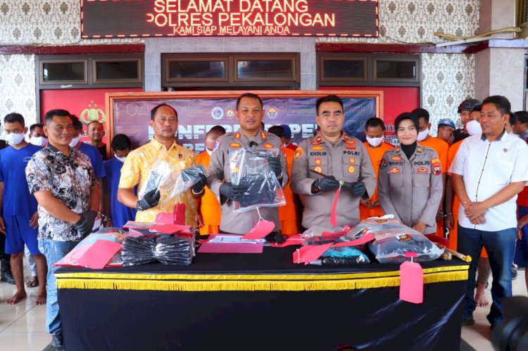 Polres Pekalongan Tangkap 21 Pelaku Kriminal dan Ungkap 14 Kasus