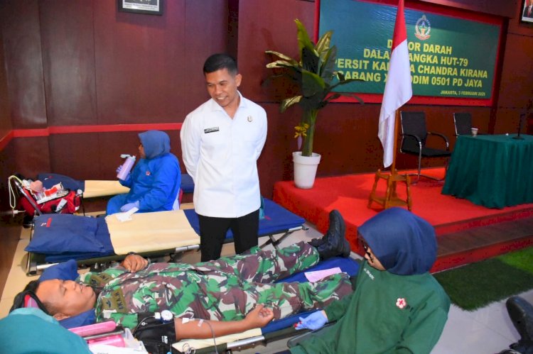 Kodim 0501/JP Gelar Donor Darah dalam Rangka HUT Persit ke-79