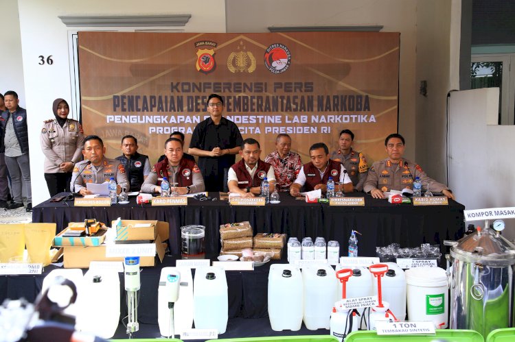 Polri Ungkap Laboratorium Clandestine Narkoba Terbesar di Jawa Barat, 5 Juta Jiwa Diselamatkan