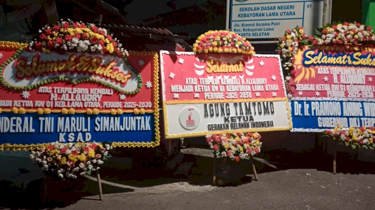 Allqudry Terpilih Jadi Ketua RW 01 Secara Aklamasi, Dibanjiri Karangan Bunga Ucapan