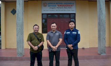 Perkuat Kerukunan, Wakasatgas Humas ODC-25 Silaturahmi dengan Ketua FKUB Kabupaten Timika