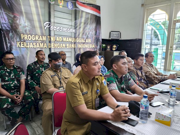 Kasdim 0501/JP Hadiri Peresmian Program TNI AD Manunggal Air Bekerja Sama Dengan Bank Indonesia