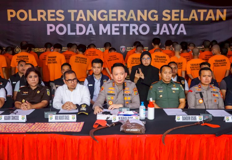 Polres Tangsel Berhasil Ungkap Lima Kluster Kejahatan Jalanan dan Kasus Narkotika Jelang Ramadhan 1446 H