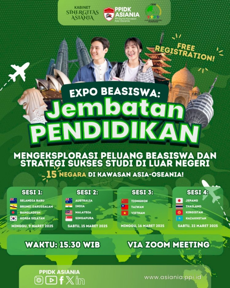 PPIDK Asiania Gelar Expo Beasiswa: Jembatan Pendidikan, Wadah Inspirasi Studi ke Luar Negeri