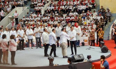 Relawan Teriakkan Prabowo Saat Jokowi Sebut Indonesia Butuh Pemimpin Pemberani