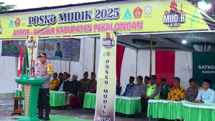 Kapolres Pekalongan Resmikan Posko Mudik 2025 Ansor-Banser