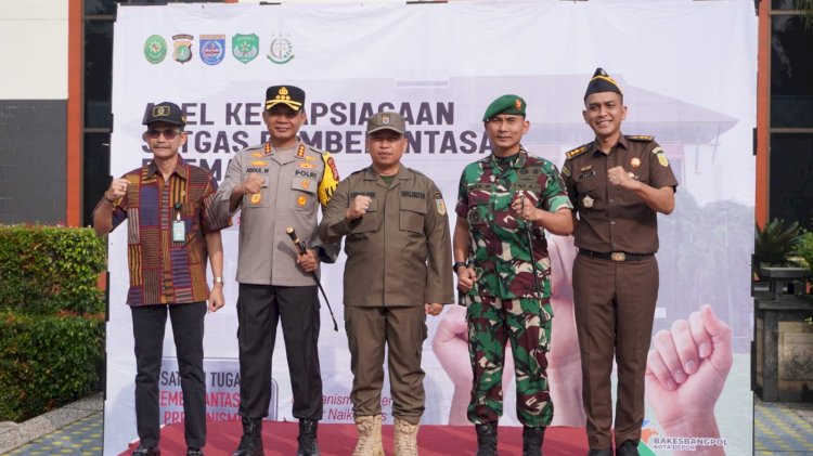 Dandim 0508/Depok Hadiri Apel Kesiapsiagaan Satgas Pemberantasan Premanisme Kota Depok