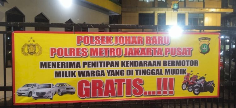 Titip Kendaraan Gratis di Polsek Johar Baru, Mudik Tenang!