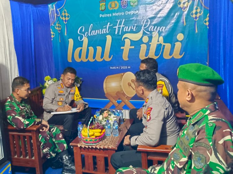 Tinjau Pos Pengamanan Idul Fitri 2025, Dandim 0508/Depok dan Kapolres Metro Depok Cek Kesiapan Personil