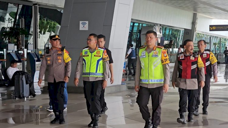 Kapolresta gelar patroli, pastikan keamanan jelang arus balik di Bandara Soekarno Hatta