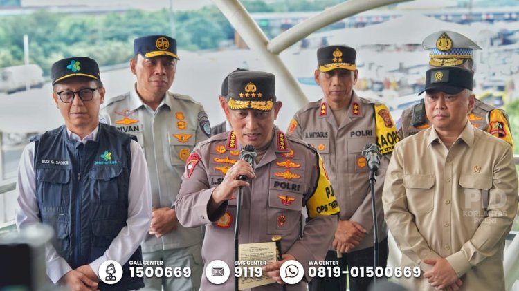 Cek One Way Nasional di KM 70 Cikatama, Kapolri: Ada Peningkatan Tapi Tetap Lancar