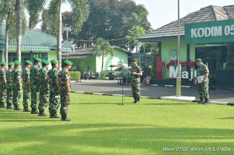 Dandim 0508/Depok Sampaikan Pesan Saat Pimpin Apel Pagi