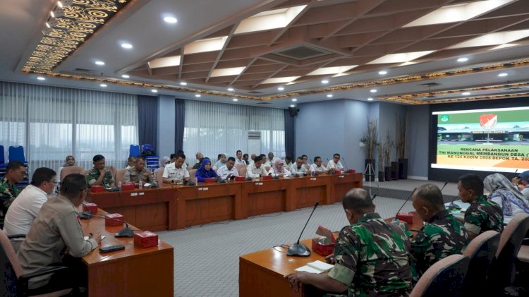 Dandim 0508/Depok dan Aspemkesra Bahas Persiapan Pelaksanaan TMMD ke-124