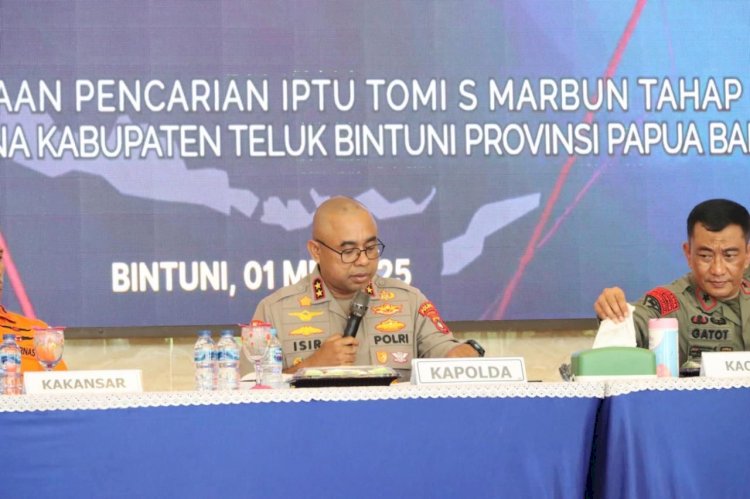 Konferensi Pers Penutupan Operasi SAR Polda Papua Barat  Pencarian IPTU Tomi Samuel Marbun, Polda Papua Barat Tegaskan Komitmen Kemanusiaan