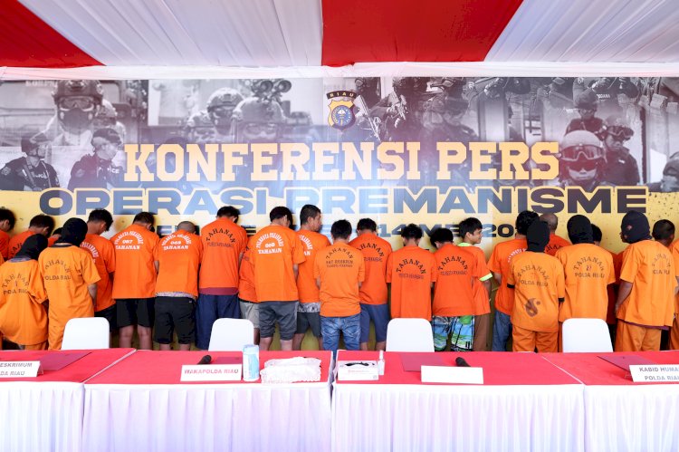 Polda Riau Ungkap Kasus Premanisme/Kejahatan Jalanan Hasil Operasi Pekat Lancang Kuning 2025