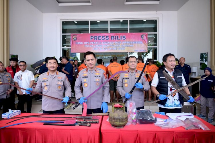 Polda Jambi Tangkap 274 Pelaku Premanisme, 32 Orang Ditahan