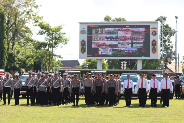 Siap Tanggulangi Karhutla, Polda Kalteng Gelar Apel Kesiapsiagaan Personel dan Sarpras Bersama TNI dan Stakeholder Terkait
