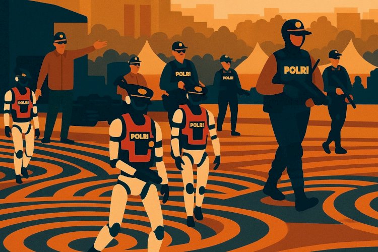 Polri Perkenalkan 30 Robot Pionir Dalam Defile Hari Bhayangkara Ke-79